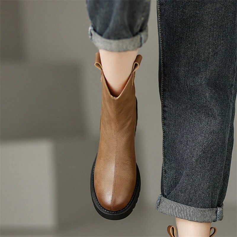 Sayuri Dames Western Short Winter Boots - Zwart