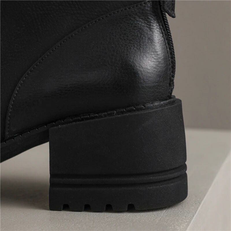 Sayuri Dames Western Short Winter Boots - Zwart