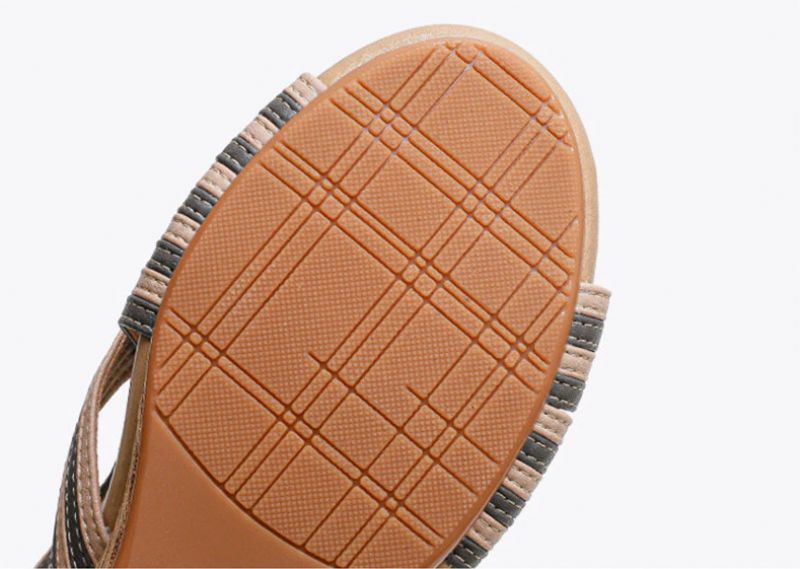 Shani Dames Sandaal Wedges - Bruin