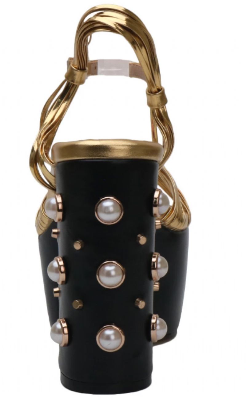 Sharif Dames Vintage Fashion Platform Hakken - Goud
