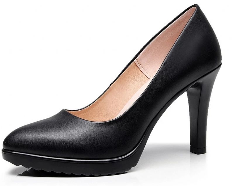 Sharo Dames Pump Schoenen - Zwart