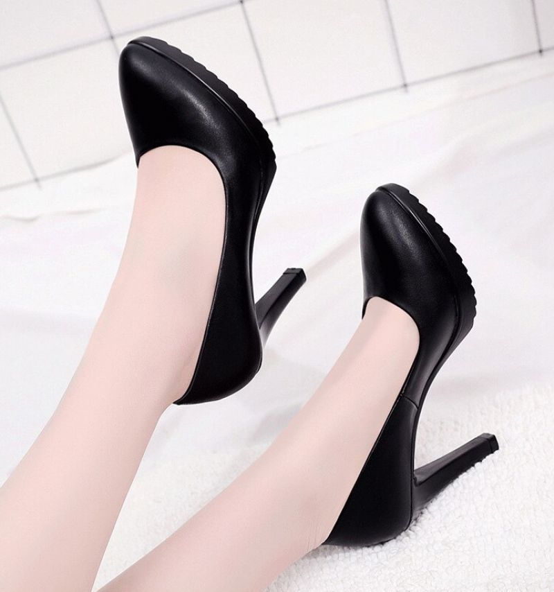 Sharo Dames Pump Schoenen - Zwart