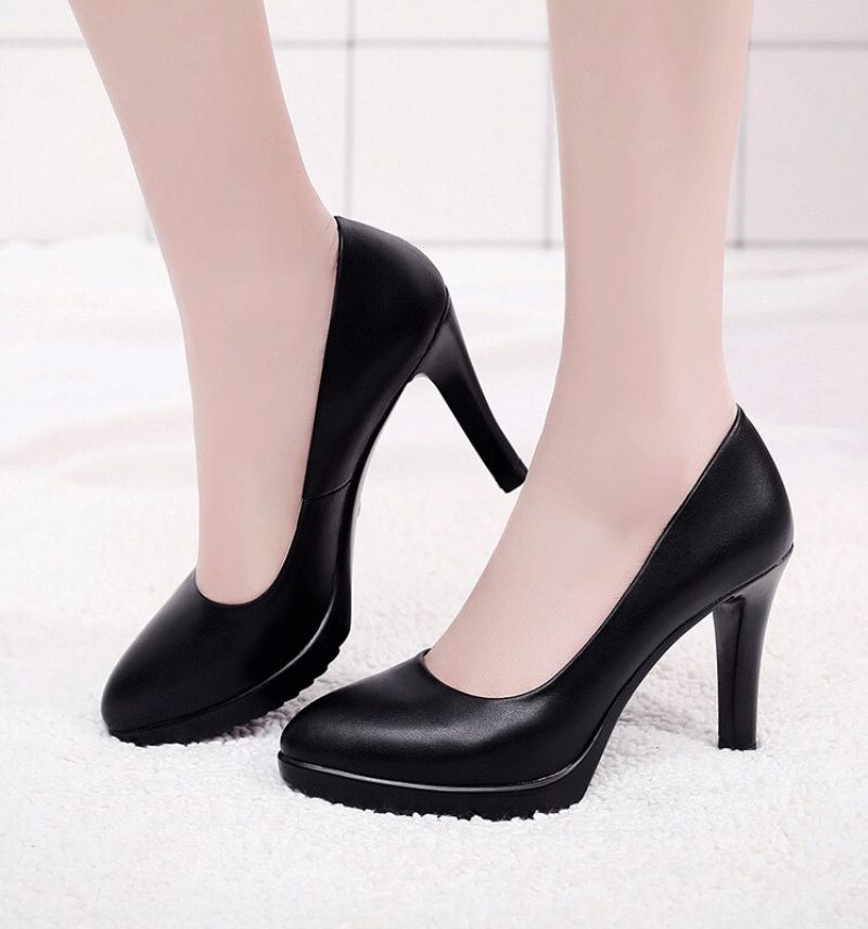 Sharo Dames Pump Schoenen - Zwart