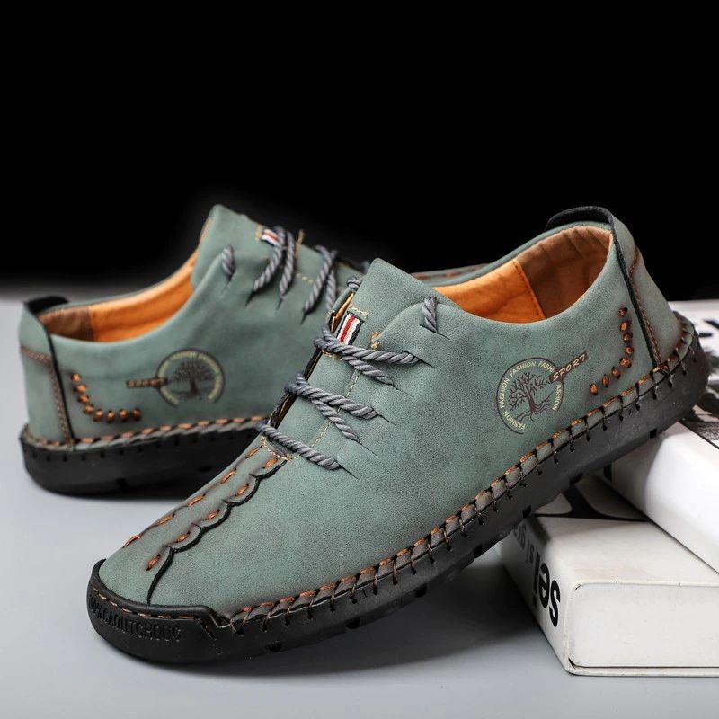 Shaw Heren Loafers Casual Schoenen - Groen