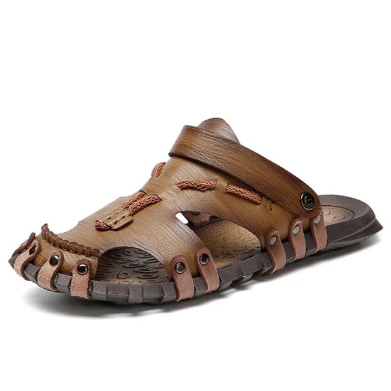 Shearer Heren Platte Sandaal - Zwart