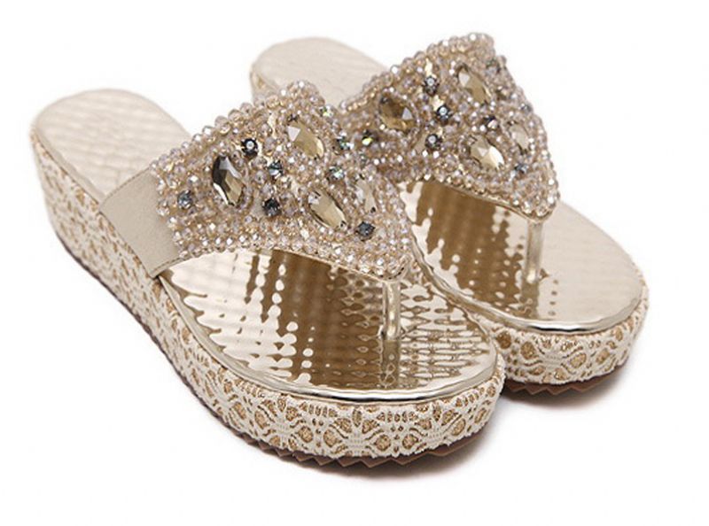 Sherlyn Dames Sandalen Platform - Goud