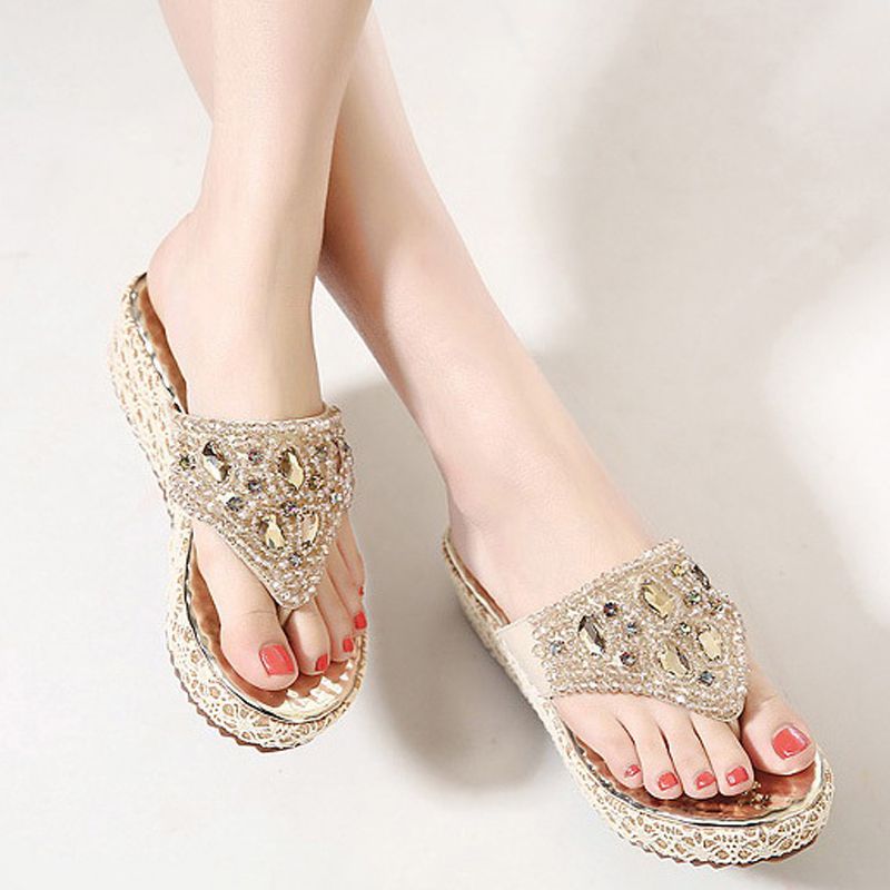 Sherlyn Dames Sandalen Platform - Goud