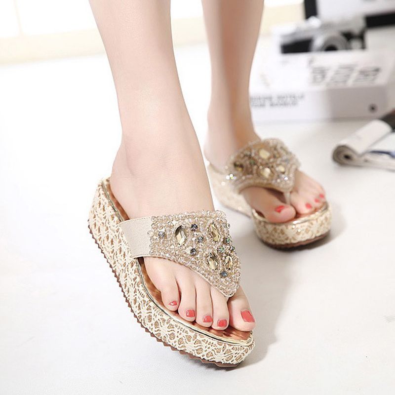 Sherlyn Dames Sandalen Platform - Goud