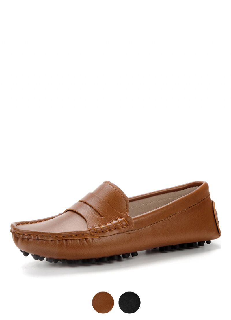 Sika Dames Platte Leren Loafer Schoenen