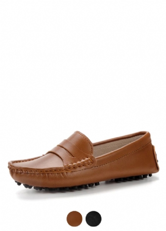 Sika Dames Platte Leren Loafer Schoenen