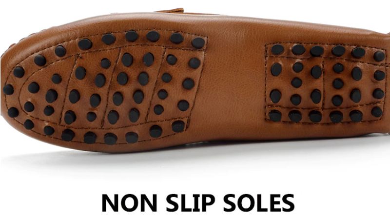 Sika Dames Platte Leren Loafer Schoenen - Bruin