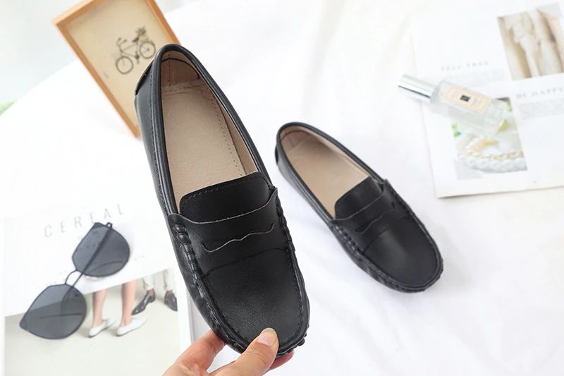 Sika Dames Platte Leren Loafer Schoenen - Bruin