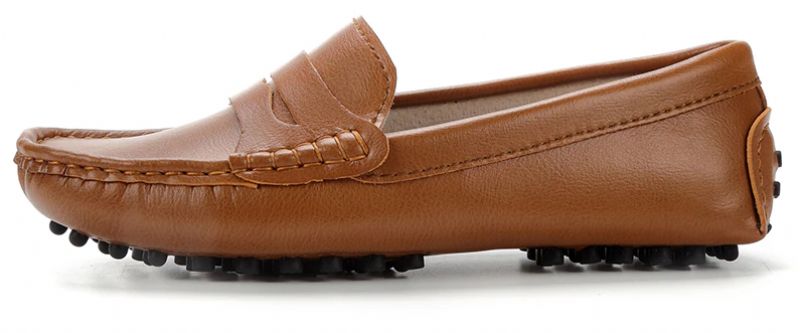 Sika Dames Platte Leren Loafer Zwarte Schoenen - Zwart