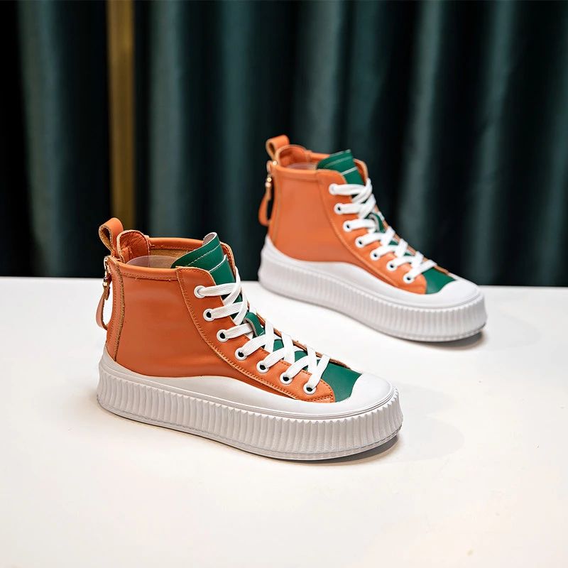 Silvana Dames Enkel Sneaker - Oranje