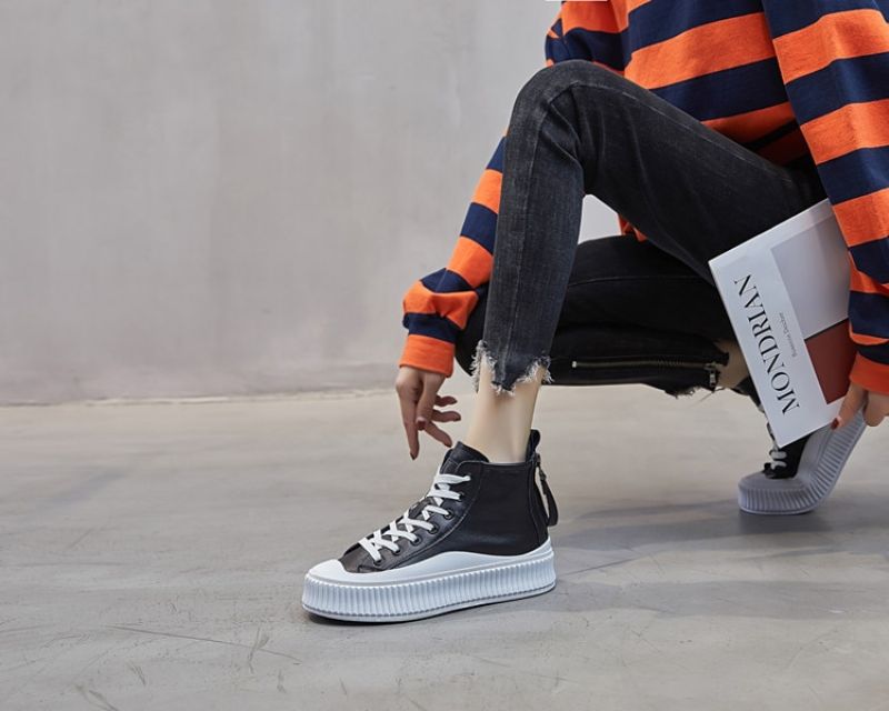 Silvana Dames Enkel Sneaker - Oranje