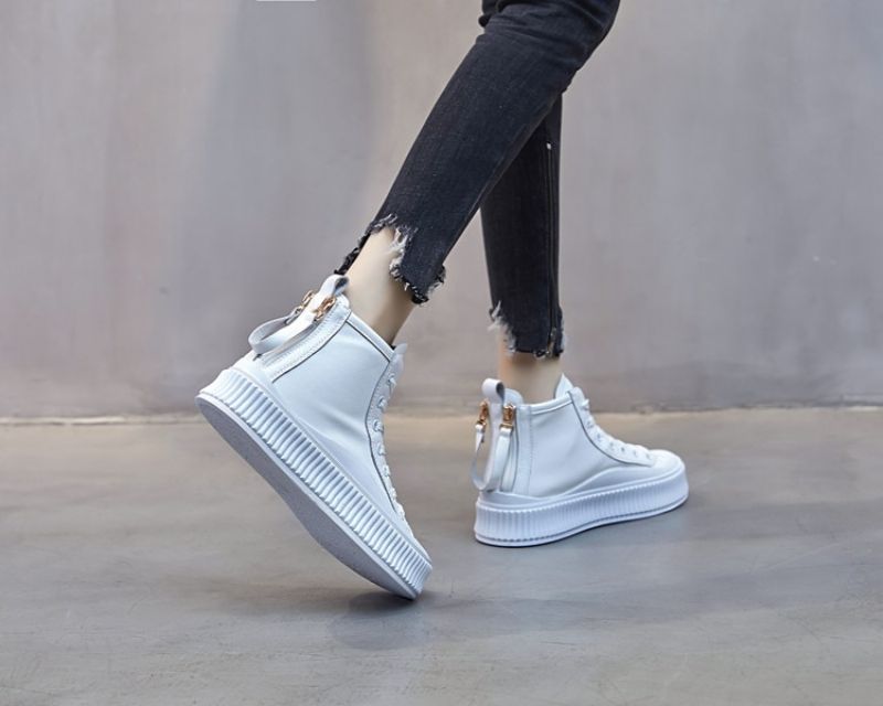 Silvana Dames Enkel Sneaker - Oranje