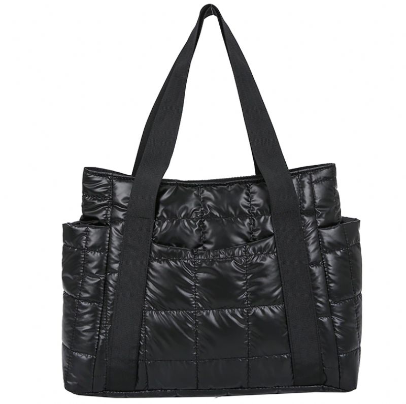 Silvana Dames Gewatteerde Canvas Handtas - Zwart