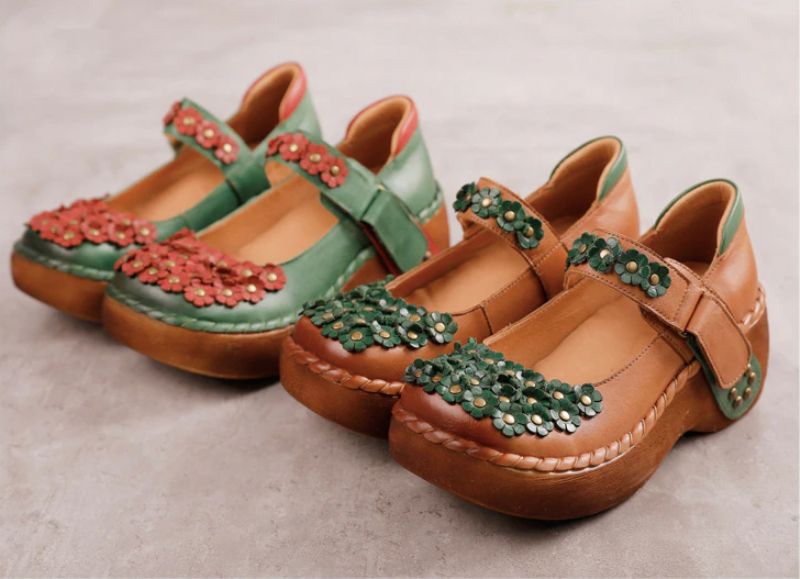 Silvana Dames Platform Schoenen - Groen
