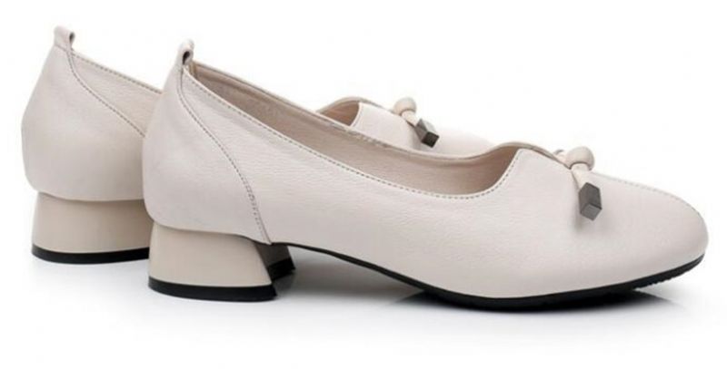 Silvia Dames Leren Pump Schoenen - Beige