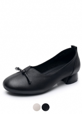 Silvia Dames Leren Pump Zwarte Schoenen