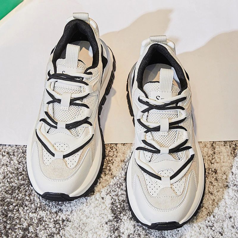 Simone Dames Hoge Kwaliteit Veter Sneaker - Groen