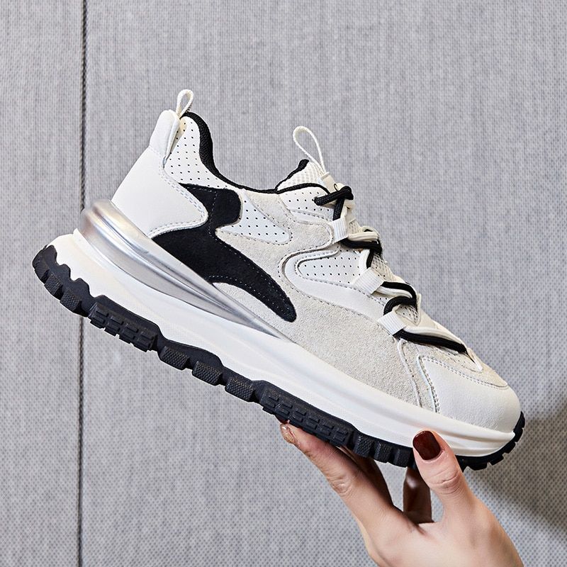 Simone Dames Hoge Kwaliteit Veter Sneaker - Groen