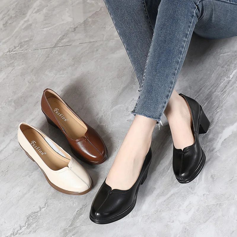Simone Dames Kantoor Pumps - Bruin