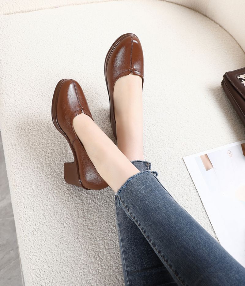 Simone Dames Kantoor Pumps - Bruin