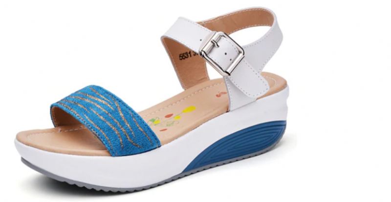 Sintia Dames Wedges Schoenen Platform Sandalen - Geel