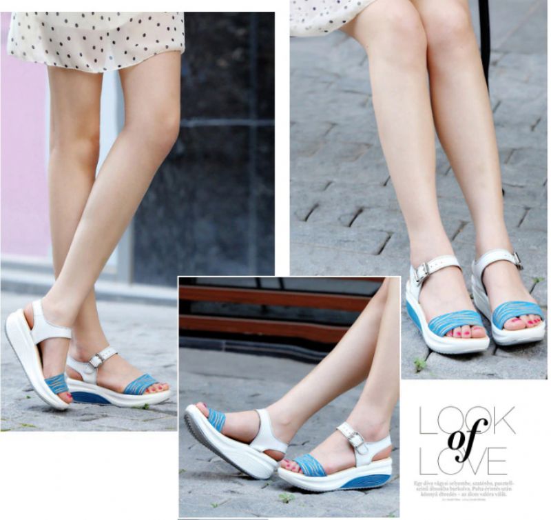 Sintia Dames Wedges Schoenen Platform Sandalen - Geel