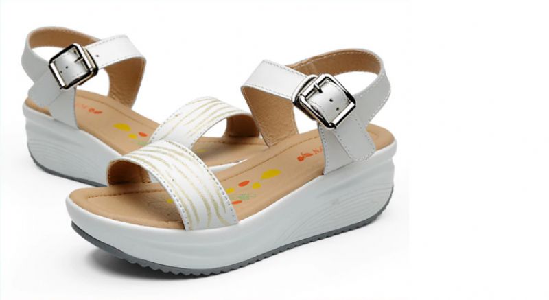 Sintia Dames Wedges Schoenen Platform Sandalen - Geel