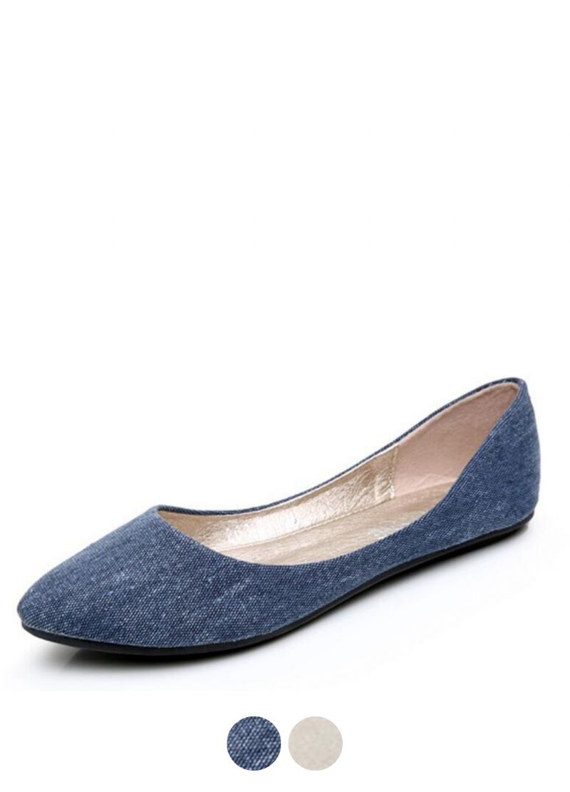 Sinty Dames Platte Zachte Stoffen Schoenen