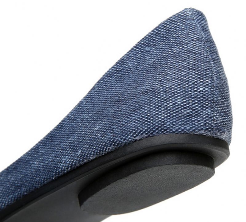 Sinty Dames Platte Zachte Stoffen Schoenen - Blauw