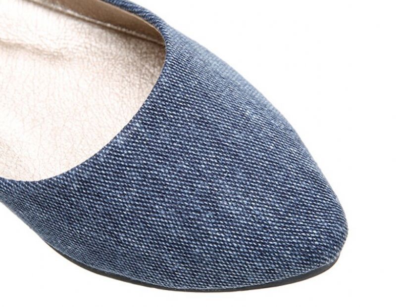Sinty Dames Platte Zachte Stoffen Schoenen - Blauw