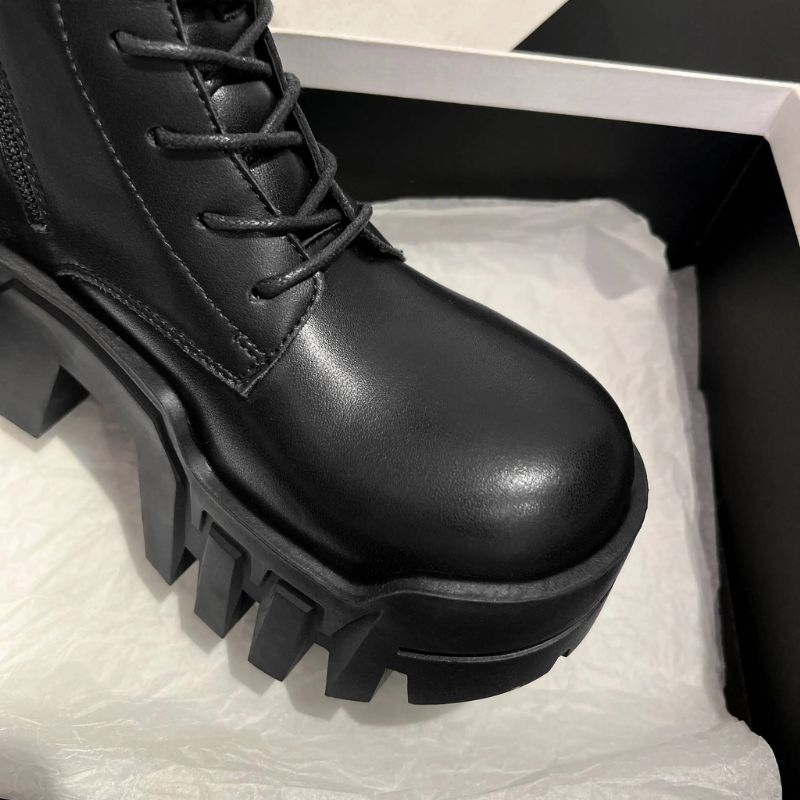 Slora Dames Mid Calf Zwarte Laarzen - Zwart
