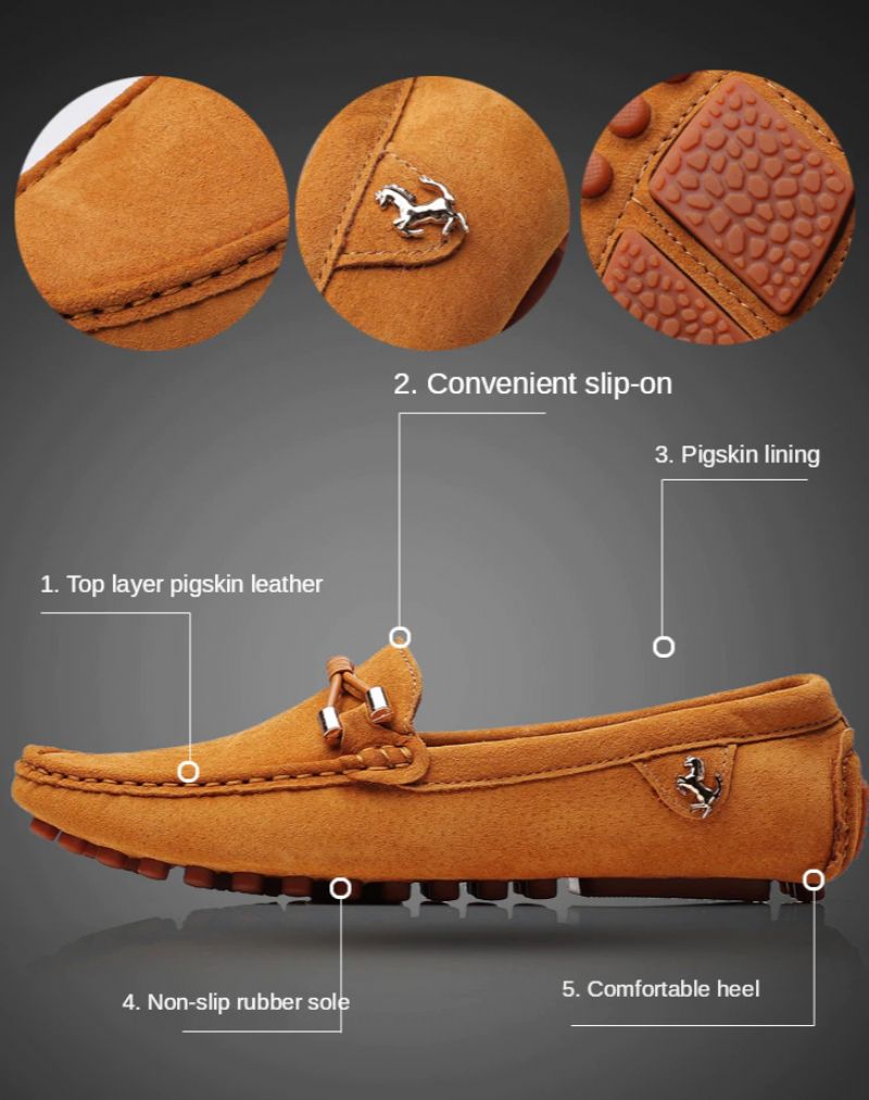 Smither Heren Loafers Casual Schoenen - Groen