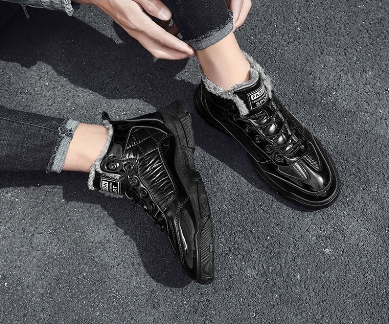 Snow Heren Winter Sneakers - Zwart Bont