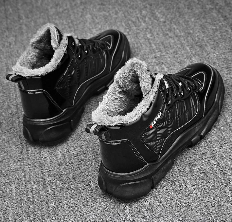 Snow Heren Winter Sneakers - Zwart Bont