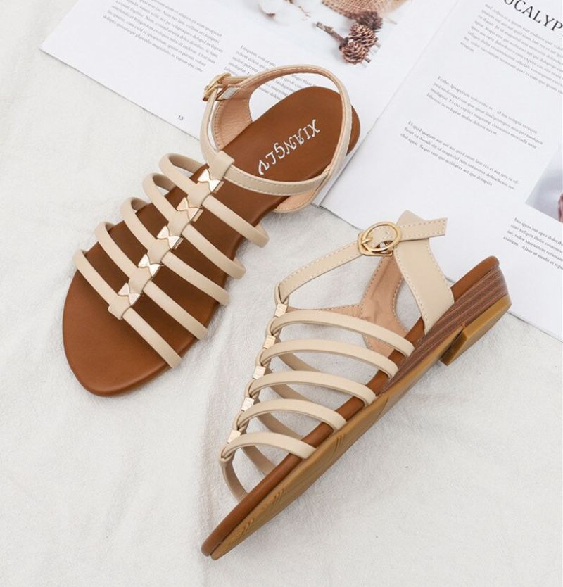 Solvey Dames Roman Beach Sandaal - Bruin