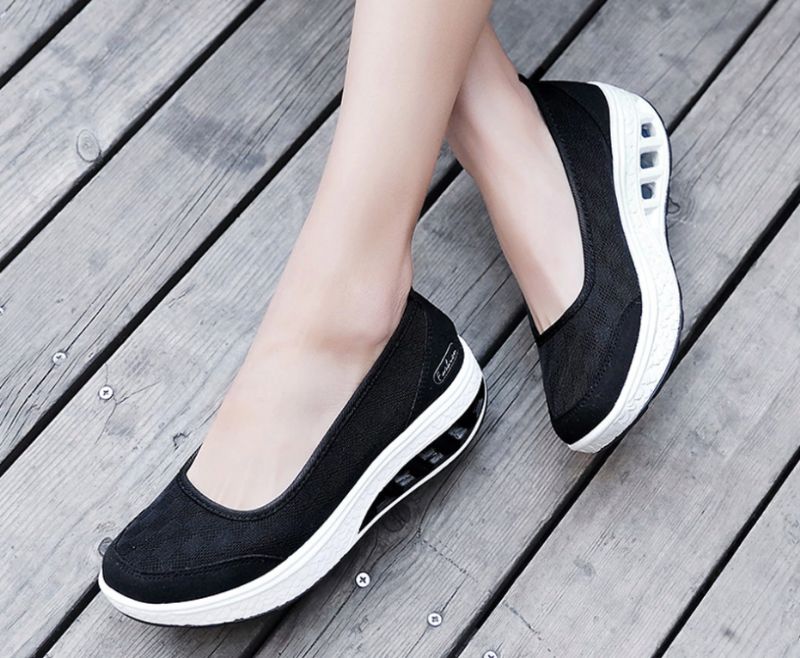 Sonya Dames Platform Schoenen - Zwart