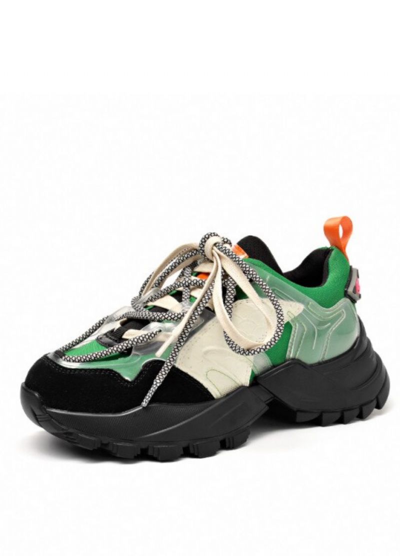 Steff Dames Platform Leren Sneakers Schoenen