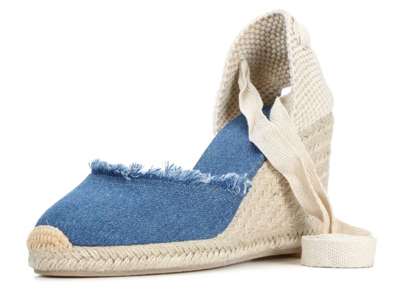 Stella Dames Wedges Schoenen - 9CM Donker denim
