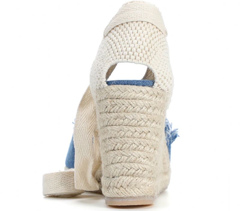 Stella Dames Wedges Schoenen - 9CM Donker denim