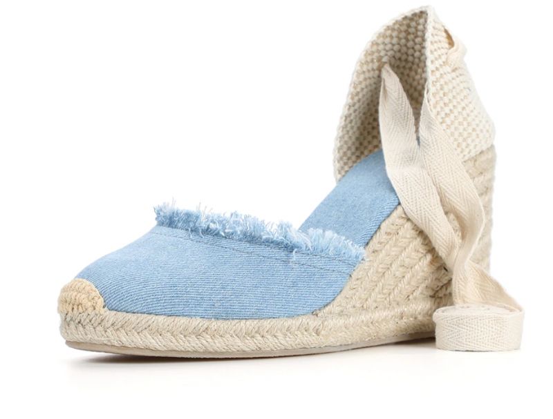 Stella Dames Wedges Schoenen - 9CM Donker denim