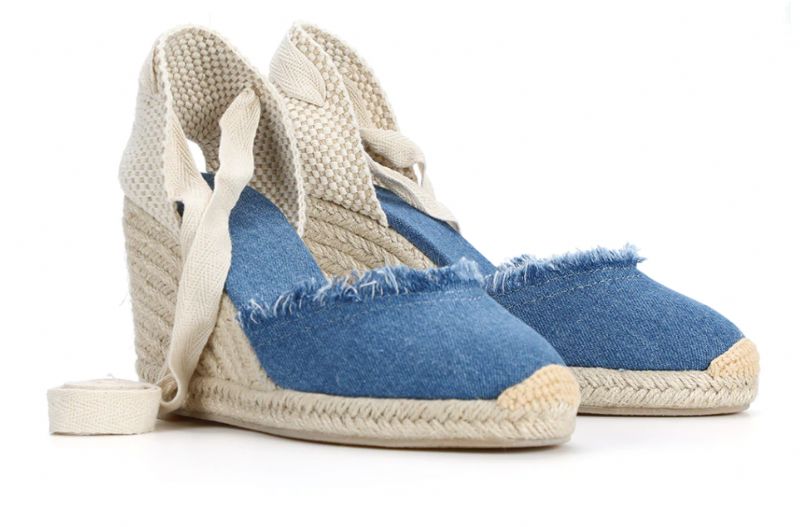 Stella Dames Wedges Schoenen - 9CM Donker denim