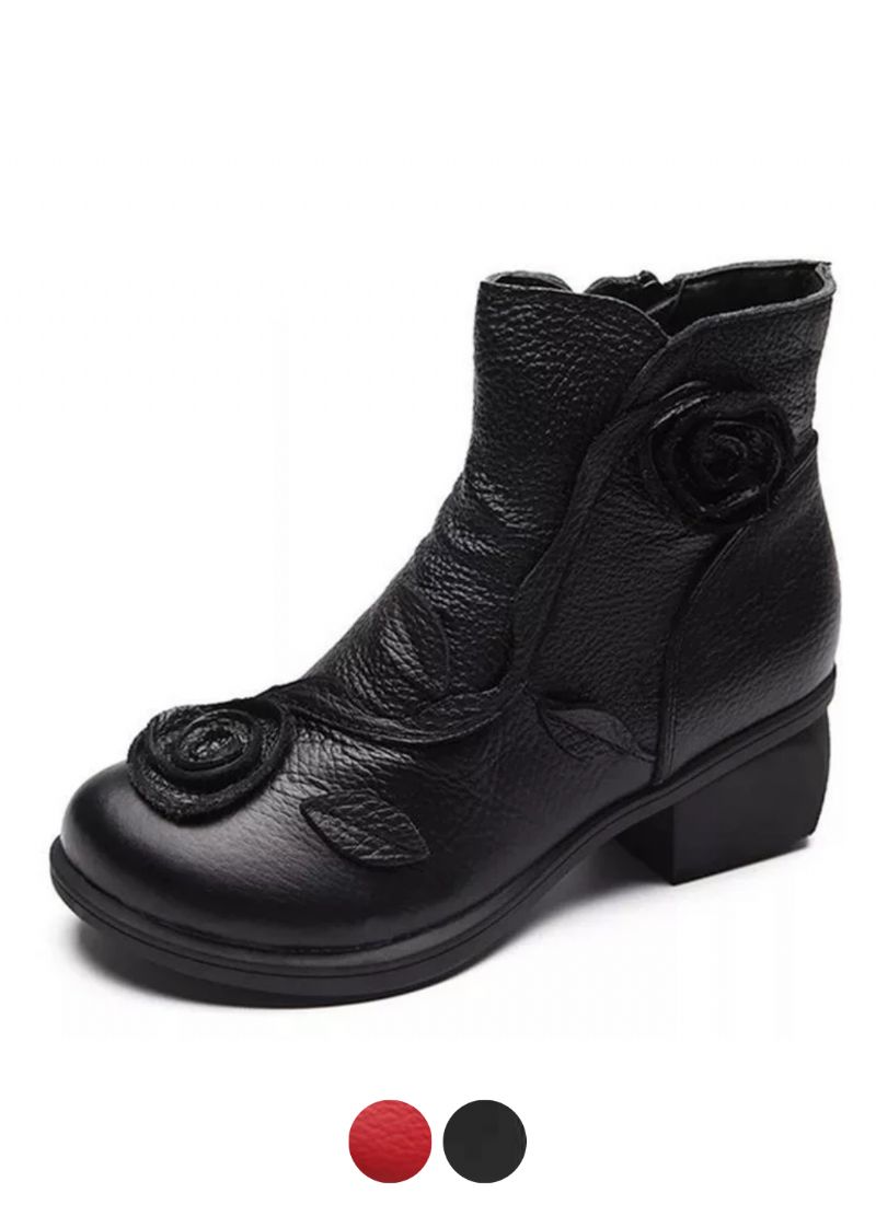 Sthefany Dames Herfst Winter Enkel Zwarte Laarzen