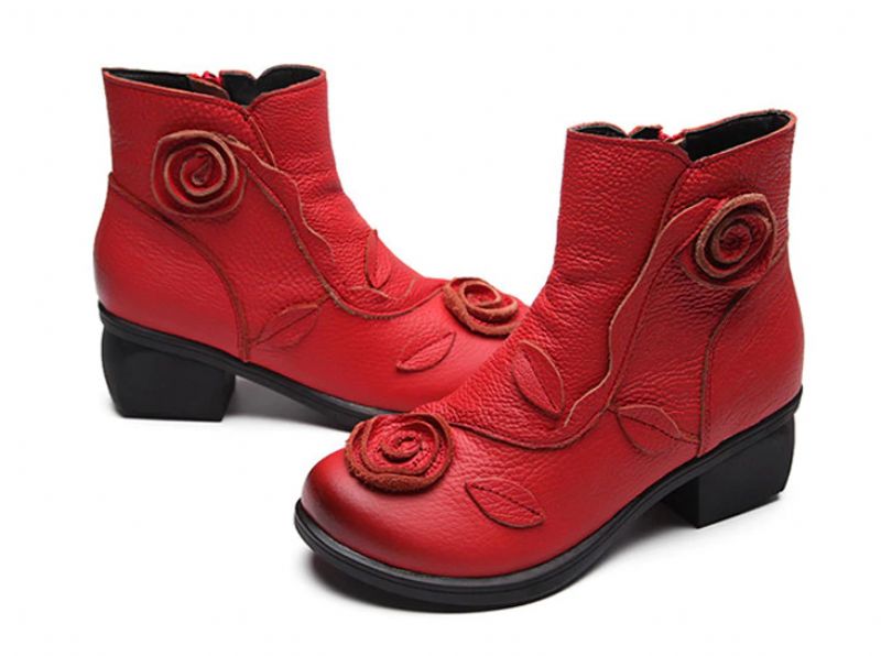 Sthefany Dames Herfst Winter Enkel Zwarte Laarzen - Zwart