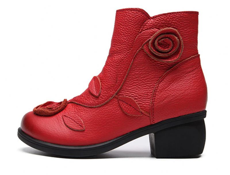 Sthefany Dames Herfst Winter Enkel Zwarte Laarzen - Zwart