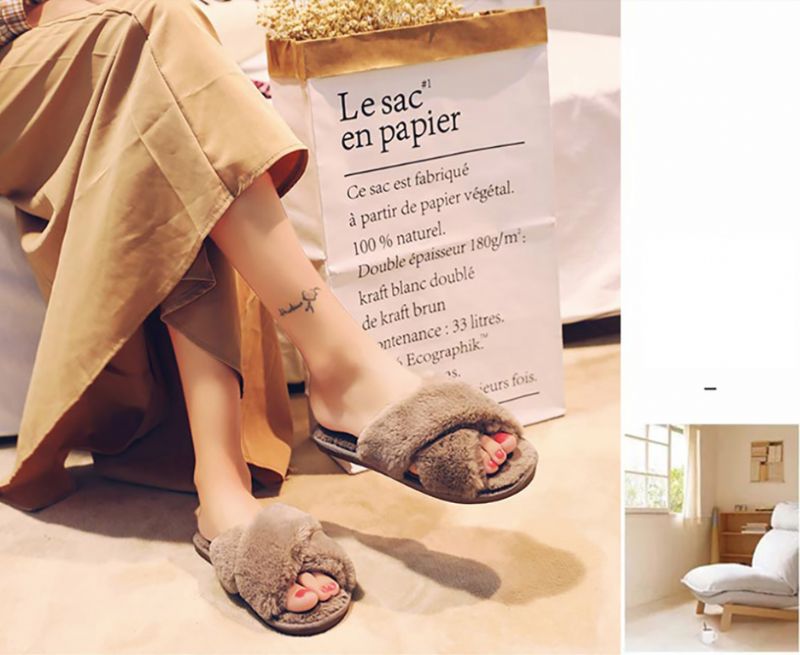 Sulis Damespantoffel - Khaki