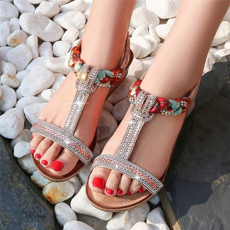 Tamara Dames Wedges Zomer Sandaal - Goud